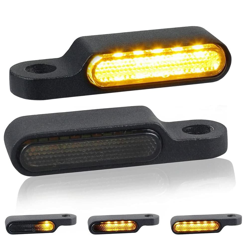1601 Handlebar LED Turn Signals Blinker Running Light For Harley Sportster 1200 883 - 圖片 1