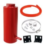 ⁦Universal Radiator Coolant Aluminum Catch Tank Overflow Reservoir 800ML Black⁩ - الصورة ⁦8⁩
