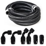 10/16/20FT 10AN CPE Fuel line Hose Braided Nylon Stainless Steel Oil Gas - 圖片 2