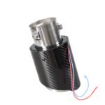 Racing Red Flame Led Exhaust Muffler Tip Carbon Fiber Racing Automobile Car Tail Pipe Light 2.5 Inch Inlet 4 Inch Outlet - Сурет 8