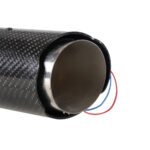 Racing Red Flame Led Exhaust Muffler Tip Carbon Fiber Racing Automobile Car Tail Pipe Light 2.5 Inch Inlet 4 Inch Outlet - Сурет 4