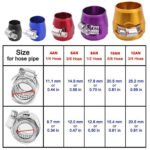 Hex Hose Finisher Clamp for Fuel/Oil/Gas/Air and Water End Cover Fitting 4/6/8/10/12AN – Vaizdas 3