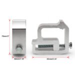 4 PCS Truck Cap Topper Camper Shell Mounting Clamps Heavy Duty Aluminum Silver - Billede 2