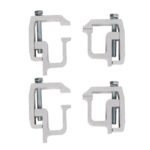 4 PCS Truck Cap Topper Camper Shell Mounting Clamps Heavy Duty Aluminum Silver - Billede 3