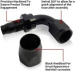 2PCS AN4/AN6/AN8/AN10/AN12 Swivel Hose End Fitting Adapter For Oil/Fuel/Gas Hose Line – Vaizdas 5