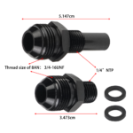 6 AN x 1/4NPS Transmission Oil Cooler Adapter Fittings For GM 1997-2007 4L80E (Pack Of 2) - Сурет 6