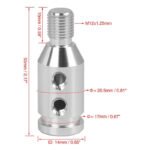 GSTP Car Silver Tone Gear Shift Knob Adapter Fit for Non Threaded Shifter — изображение 9