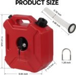 Motorcycle Portable Gas Tank 5L Jerry Can For Honda KTM BMW Street ATV Off Road - Ảnh 3