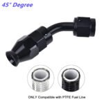 2PCS AN4/AN6/AN8/AN10/AN12 PTFE Hose End Fitting Adapter for PTFE Hose Line Only – Vaizdas 4