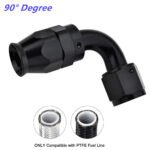 2PCS AN4/AN6/AN8/AN10/AN12 PTFE Hose End Fitting Adapter for PTFE Hose Line Only – Vaizdas 5