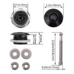 4 X Push Button Quick Release Hood Bonnet Pins Lock Clip Car Bumper Latch Kit – Vaizdas 14