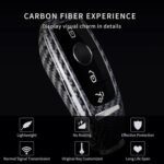 T-carbon Real Carbon Fiber Key Fob Cover Compatible with Mercedes Benz. – Vaizdas 2
