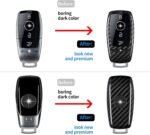 T-carbon Real Carbon Fiber Key Fob Cover Compatible with Mercedes Benz. – Vaizdas 5