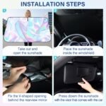 Laser Reflective Car Windshield Sun Shade – Ultimate Interior Protection & Cooling for Sedans. SUVs & MPVs – Vaizdas 15