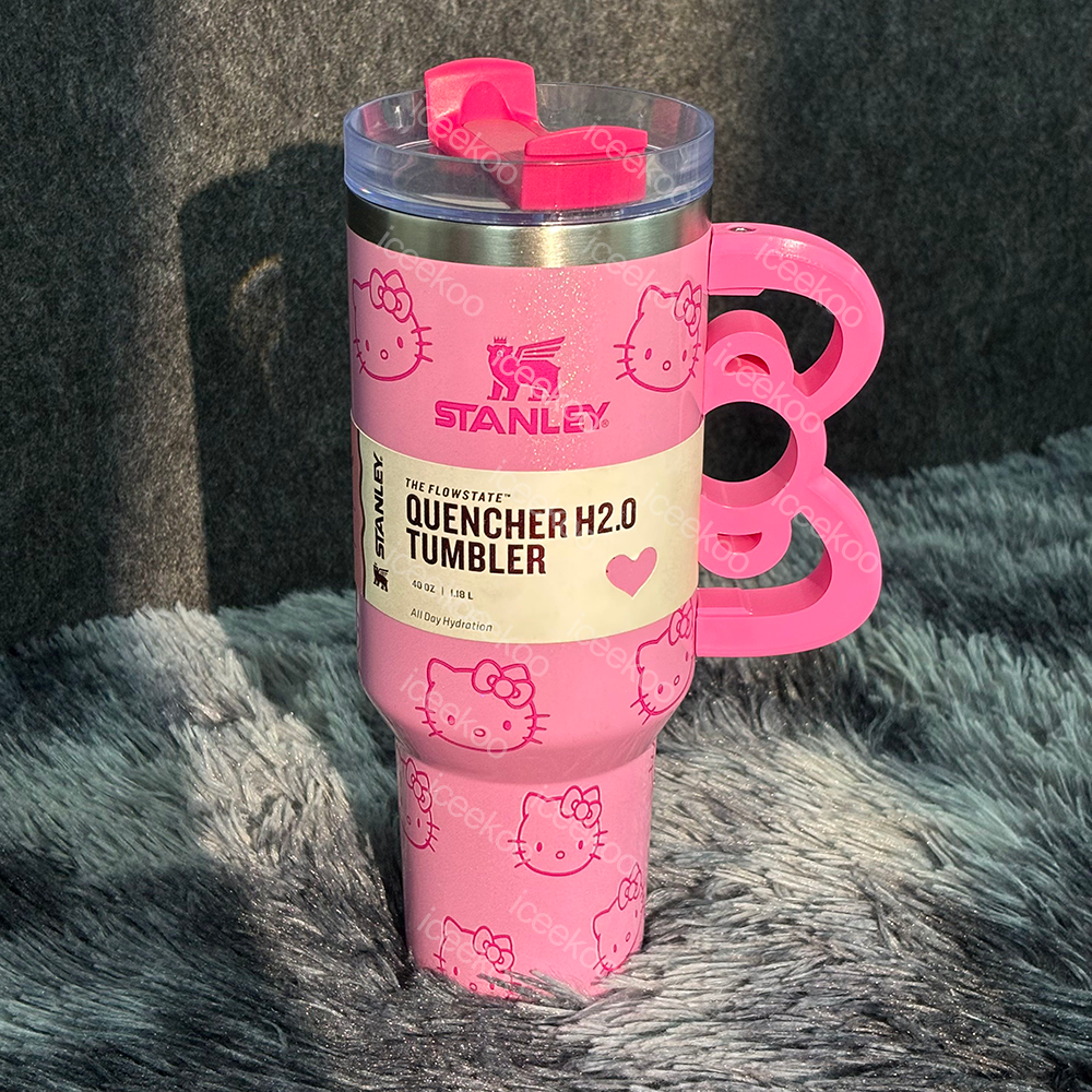 03.png 40oz Pink Bow-shaped handle Kitty Tumbler – Vaizdas 1